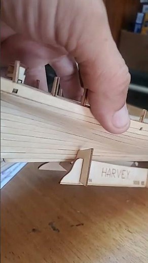 Wood Model, sailboat, finished planking