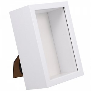 Wooden Shadow Box with Glass Window Retro Keepsake Display Frame for Butterfly Specimens Dried Flowers Medals and Photos White - Walmart.com