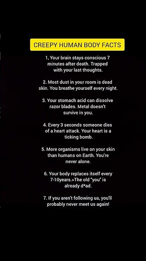 Creepy Human Body Facts That Will Shock Your Mind | Dark Psychology |Scary Science You Never Knew