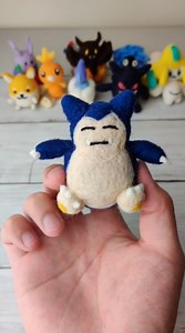 Shiny Snorlax Pokémon wool art project