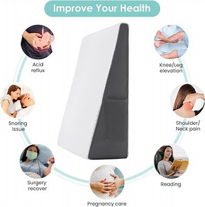 [Hot Item] Cooling Gel-Infused Memory Foam Wedge Pillow for Restful Sleep