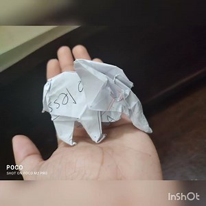 origami elephant folded by jabid design by ( shipho mabona)