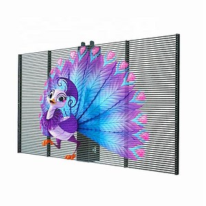 [Hot Item] P3.91-7.81 Window Glass Screen HD High Brightness Video Advertising Transparent LED Display