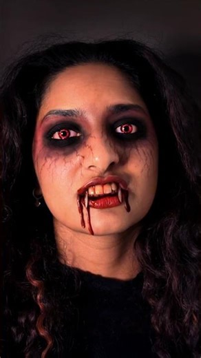 Human to Vampire Face Painting #FacePainting #HalloweenArt #HorrorArt #artshorts #art