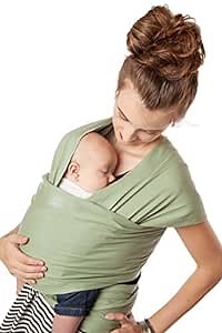 Moby Wrap Baby Carrier for Newborns + Toddlers Soft Baby Sling Baby Wrap, Ideal for Baby Wearing, Breastfeeding, and Keeping Baby Close - Moss