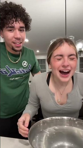 She hates me after this 🤣❤️ #shorts #challenge #couple