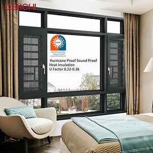 [Hot Item] Ventana de Casement de UPVC Triple Acristalamiento Eficiente Energéticamente Ventana de Casa Pasiva