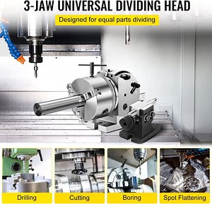 [Hot Item] Semi Universal BS-1 Dividing Head 200mm 3 Jaw Lathe Chuck 200mm with Tailstock and Dividing Plates