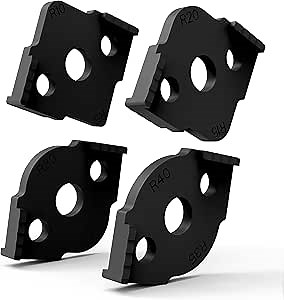 Radius Jig Router Templates Corner Radius Routing Templates, ABS+CNC high Hardness Processing Glue, Routing Rounded Corners Router Bit Templates, R5 R10 R15 R20 R25 R30 R35 R40