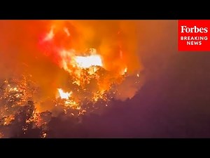 BREAKING NEWS: Active Forest Fire Caught On Camera In Santa Barbara County, California