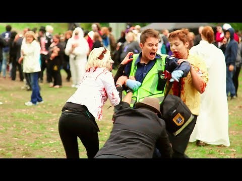 Zombies Attack a Paramedic In Real Life!