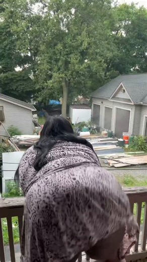 The nasty neighbor finna play with her pussy on the porch 😏😏