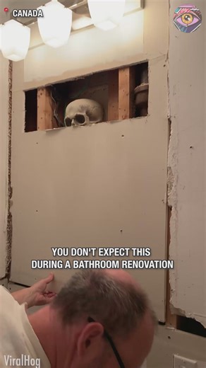 Bathroom renovation uncovers model skeleton | Bright Side
