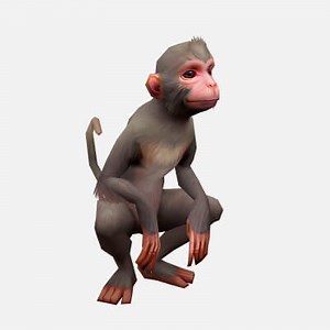 Aniamted Monkey - 3D Model by MadeCG