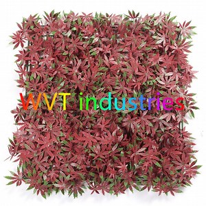 [Hot Item] UV Resistant Durable Fireproof Artificial Grass Leaf Fake Plant Foliage Garden Hedge Fence Screen Privacy Vertical 3D Green Wall Panel