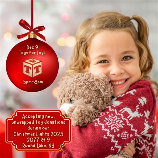 21 reactions | Toys for Toga will be on site TONIGHT from 5pm-8pm at our Santa's Playland Christmas Lights to accept new, unwrapped toys for local children in need this season. As always, our drive-through lights display is free to the public. Thank you!    | Quick Response | Facebook