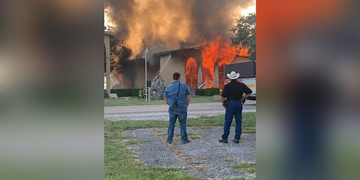Church Explosion south of La Grange injures one, possibly caused by gas leak