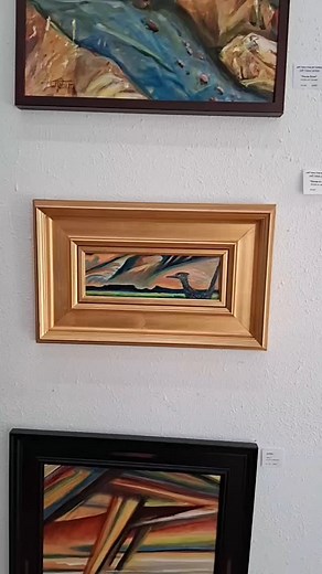 Road runner painting with 22k gold leaf frame.#paintingoftheday #santafeart #acrylicpainting #santafeartist | Jeff Tabor fine art Gallery