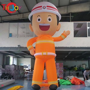 [Hot Item] 20FT Tall Outdoor Firemen Inflatable Cartoon Advertising Inflatables