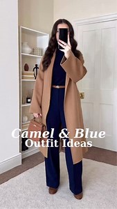2.9K views · 1.1K reactions | Effortless sophistication in camel and deep blue—your go-to color combo for looking polished without trying. | La Femme Wanderer | Facebook