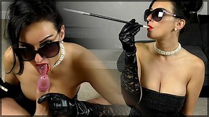 Smoking Blowjob From A Vintage Dressed Milf