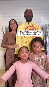 Happy Lunar New Year and Black History Month #itsminetodefine #ablendofmany #blackhistorymonth credit: TheRobertsTribe tik tok | Mixed Chicks