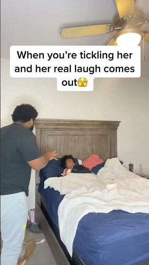 When your tickling her and her real laugh comes out… 😳 #shorts