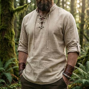 Medieval Viking Tunic Shirt for Men, Cotton Linen Renaissance Pirate Shirt, Nordic LARP Costume Top, Celtic Cosplay Clothing, Norse Costume - Etsy UK