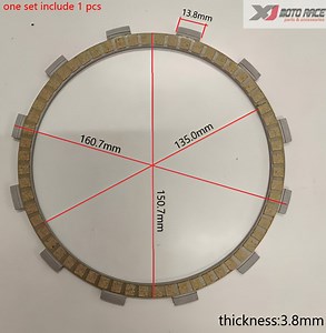 [Hot Item] Motorcycle Spare Parts Motorcycle Paper Based/Rubber Based Clutch Friction Plate for Suzuki Gsf Bandit 1200 2007-2009 Gsf Bandit 1250 2007-2012 (8+1)