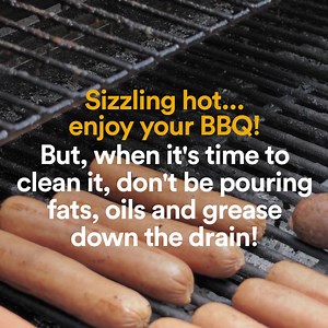 Caramalised onion, pork and apple, or meat-free, whatever your go-to sausage is, remember to recycle or bin fats, oils and grease to reduce your chance of a blockage. Help stop the block this National BBQ week! | United Utilities | Facebook
