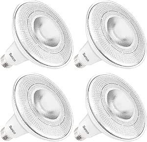 Sunco 4 Pack Dusk to Dawn Flood Lights Outdoor LED PAR38 Motion Sensor, 13W Equivalent 100W, 2700K Soft White, 1050 LM, Photocell + Motion Detector, Super Bright, Security Flood Light – UL