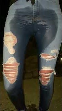 The girl peed herself in extreme need