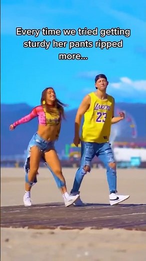 Her pants ripped during this dance challenge 😂
