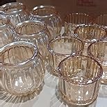 Volens 12pcs Assorted Blue Votive Candle Holders for Table Centerpiece, Ribbed Glass Tealight Candle Holder Bulk for Wedding Decor, Birthday Party, Bridal Shower, Holiday and Home Decorations