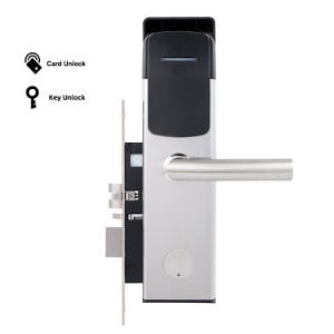 [Hot Item] RFID Card Security Gate System Keyless Entry Safe Electric Electronic Handle Locking Keys Door Cylinders Hotel Lock