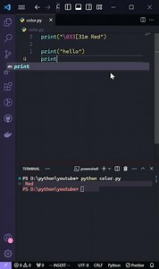 ansi code to colorize your terminal #codinglife #programming #programminglife