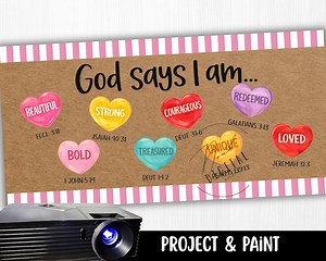 Malen Sie Ihr eigenes Banner Christliche Valentinstage: PDF - Etsy.de