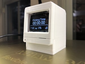 Mac Classic case for OctoPrint WiFi Printer Monitor (smaller screen) #3DThursday #3DPrinting