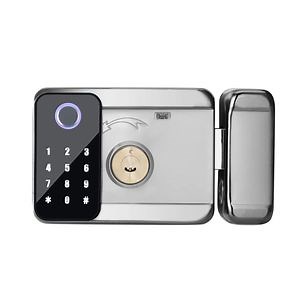 [Hot Item] Access Control System Fence Door Dual Fingerprint Waterproof Outdoor Rim Smart Lock