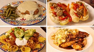 I chose 5 random things from my freezer and made a week of dinners (no spend freezer clean out!)