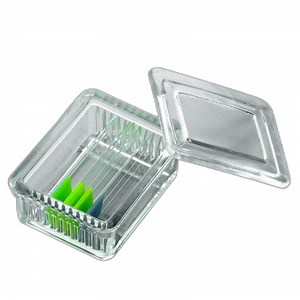 [Hot Item] 5 Place Hostology Microscope Slide Storage Container Glass Staining Jar
