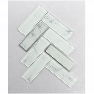 [Hot Item] Stunning Crystal Glass Herringbone Mosaic Tile for Interiors