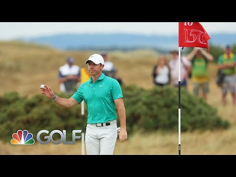 Highlights: Rory McIlroy nails bunker shot on hole 10 at The 150th Open | Golf Channel
