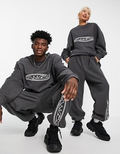 COLLUSION Unisex reverse loopback sweatshirt and joggers with embroidery co-ord  | ASOS