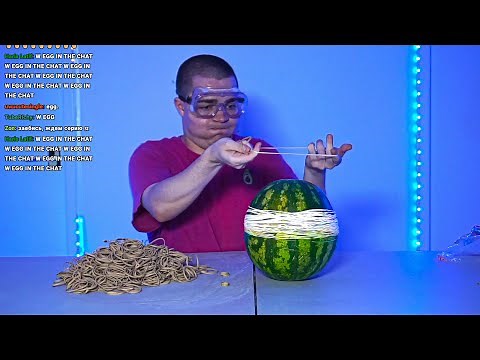 EXPLODING A WATERMELON WITH RUBBER BANDS