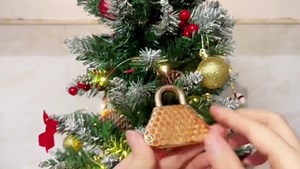 Handbag Christmas Ornament for Women & Girls - Metal Sparkly Rhinestones Purse Ornaments for Christmas Tree Decorations - Fashion Shopping Bag Ornament Christmas Keepsake Gifts