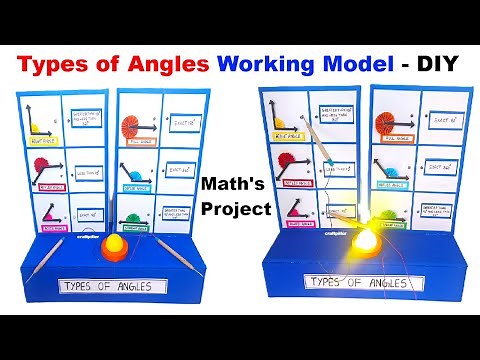 types of angles working model with led lights - diy - maths project - craftpiller