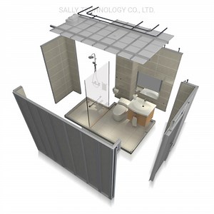 [Hot Item] Sally Prefabricated Bathroom Quick Install Container House Modular Unit Bathroom Customized Pods