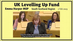 📣 🗣️ One of the central tenets of the UK Government Levelling Up Fund seems to be that it should bypass the Scottish Parliament entirely and avoid the inconvenience of democratic oversight. ❌ This contrasts with decades of EU structural funding, which was allocated by coordination between the European Commission, the Scottish Government, and local communities and delivered for example through the LEADER programme. 🙋‍♀️ I asked if the minister shares my concern that Westminster is encroaching 
