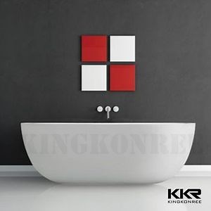 [Hot Item] Rectangular Unique Design Freestanding Solid Surface Bathroom Bath Tub